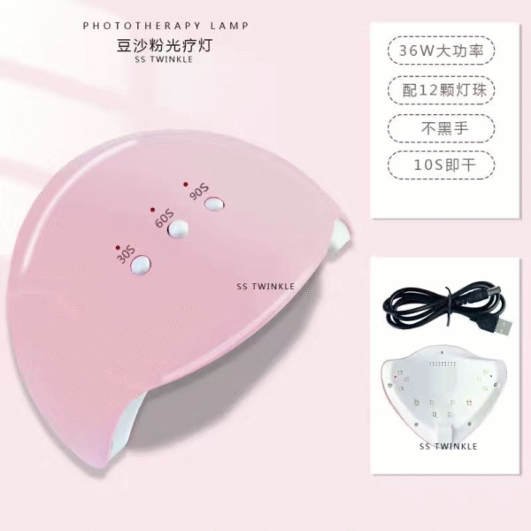 UV LED Nail Lamp, UV Light for Nails Dryer for Gel Nail Polish Curing Lamp with Sensor 2 Timers SUN9C Pink Gift for Women Girls