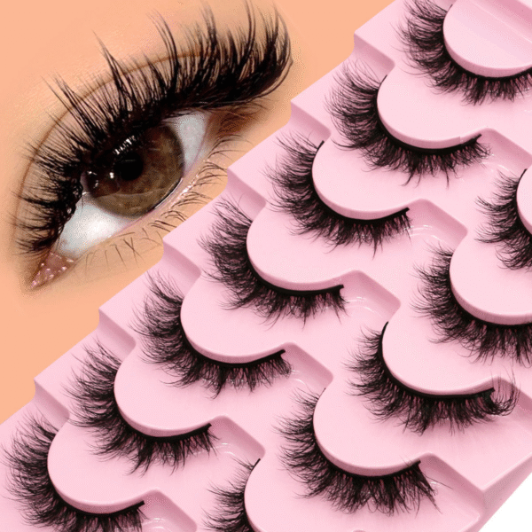 Looks So Natural, False Eyelashes, Shy', 12 mm, Includes 5 Pairs Of Lashes, Contact Lens Friendly, Easy to Apply, Reusable Strip Lashes, Glue On